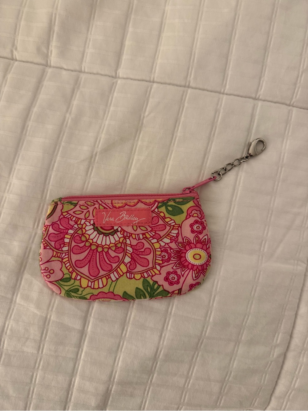LIKE NEW Vera Bradley Petal Pink Clip Zip ID wallet holder